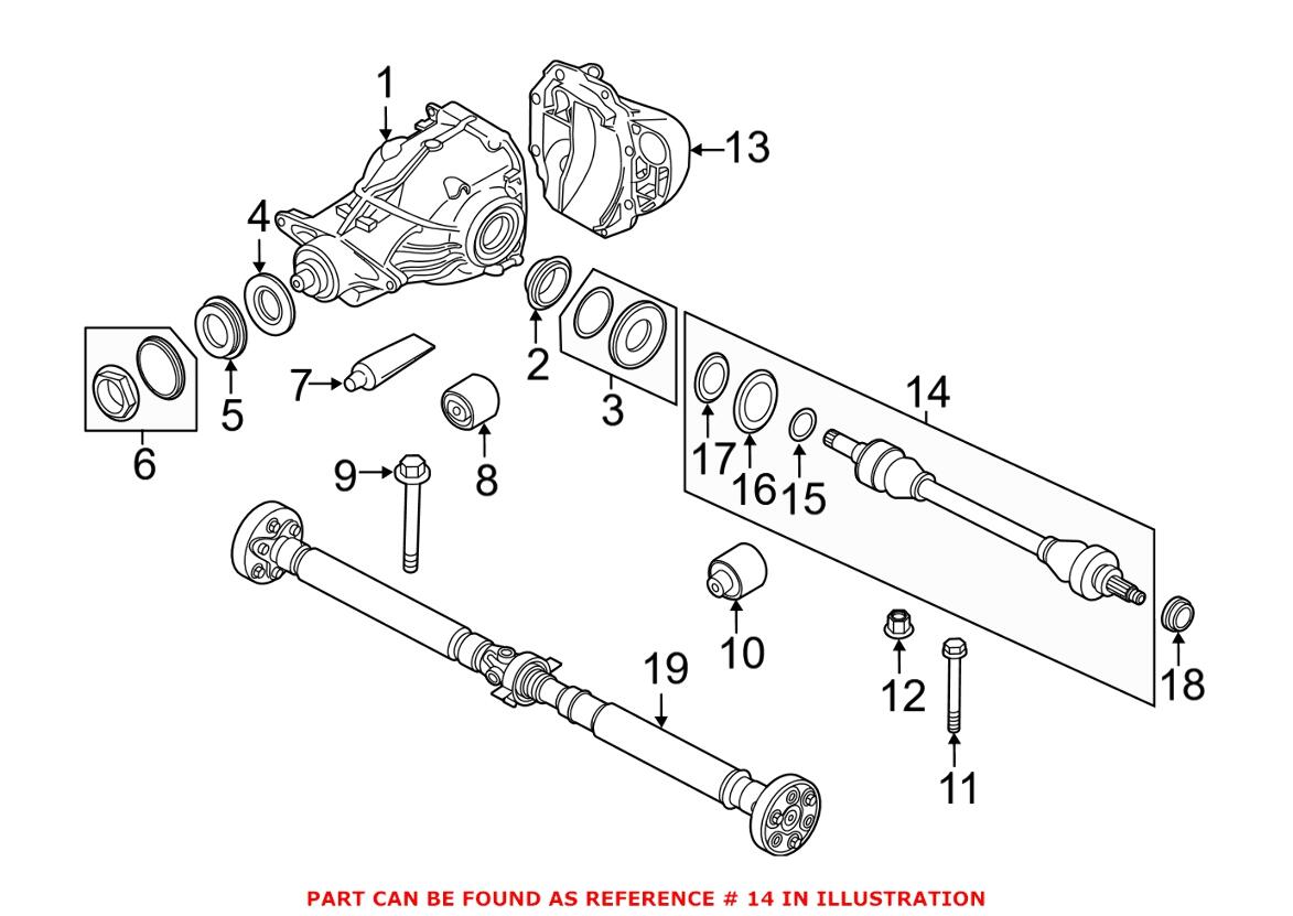 BMW CV Axle Assembly - Rear Passenger Right 33207581030